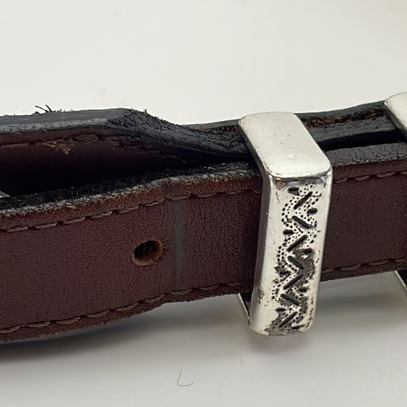 Brighton Leather Belt with Silver Hardware - Picture 5 of 12